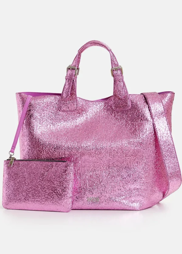 Essentiel Antwerp Hurry Metallic Shopper Bag - Pink | Bags