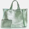Essentiel Antwerp Hurry Metallic Shopper Bag - Green | Bags