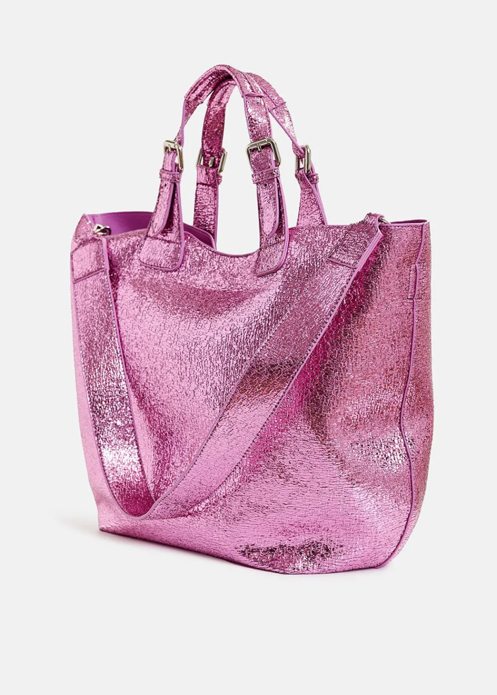 hurry_metallic_shopper_ba_3-1.webp Essentiel Antwerp Hurry Metallic Shopper Bag - Pink | Bags