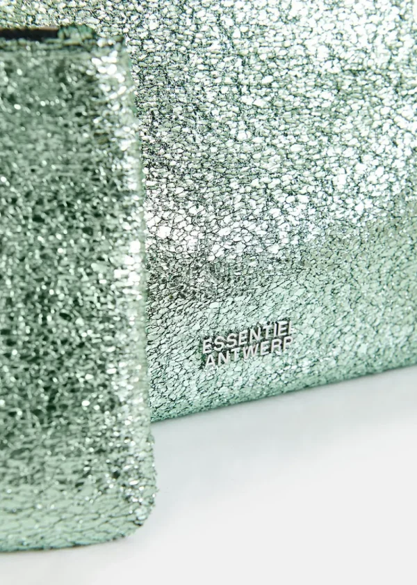 Essentiel Antwerp Hurry Metallic Shopper Bag - Green | Bags