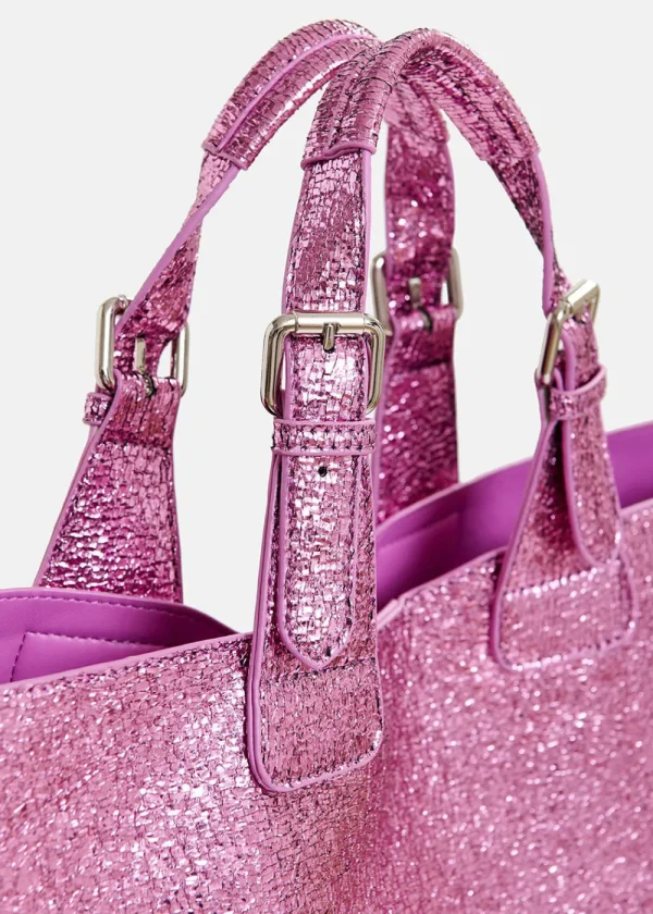 Essentiel Antwerp Hurry Metallic Shopper Bag - Pink | Bags