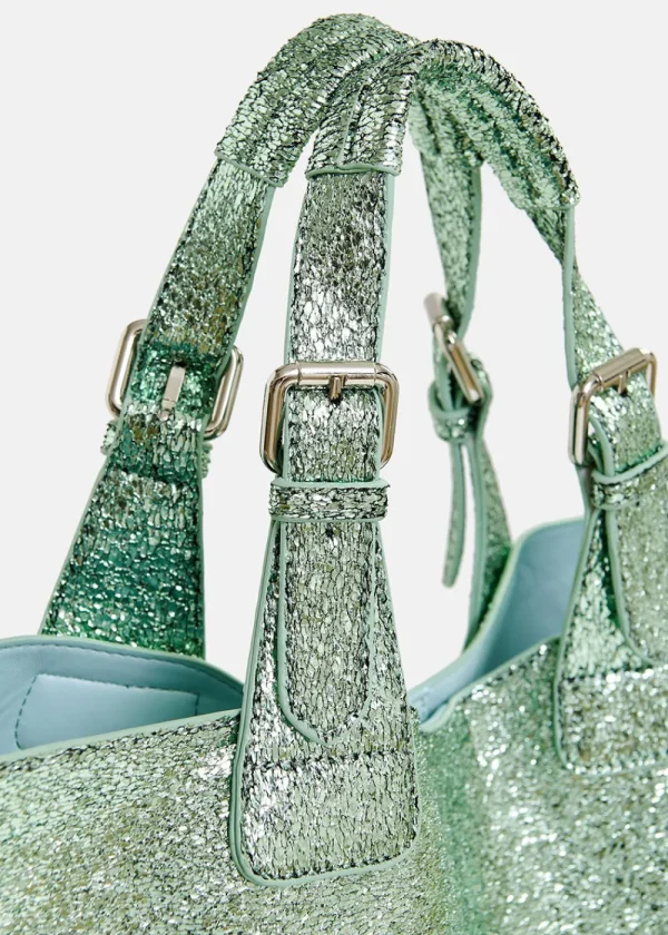Essentiel Antwerp Hurry Metallic Shopper Bag - Green | Bags