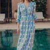 Pink City Prints Indigo Border Melanie Dress | Dresses