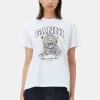 GANNI Jersey Leopard Relaxed T-shirt | Tops