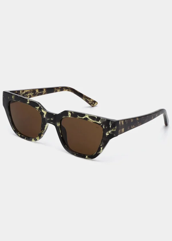 A. Kjaerbede Kaws Sunglasses - Black Yellow Tortoise | Glasses