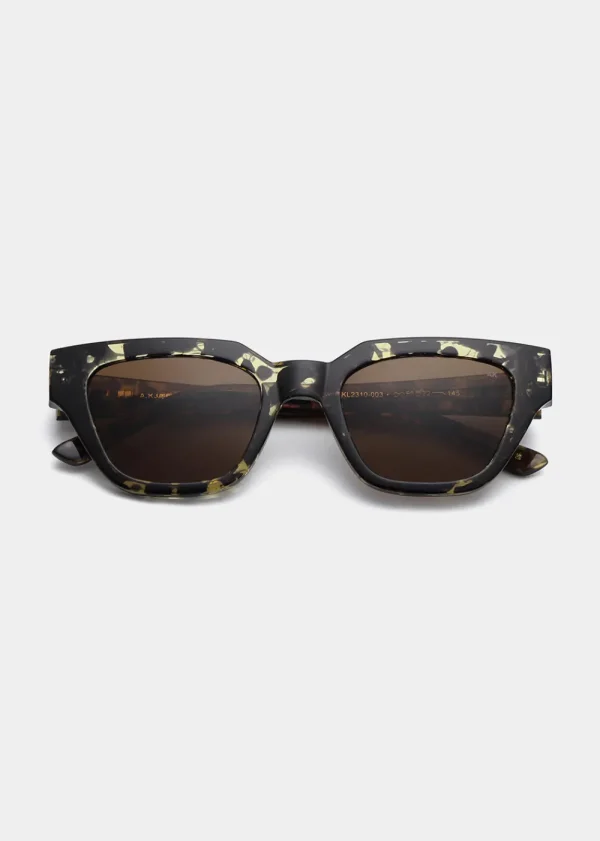 A. Kjaerbede Kaws Sunglasses - Black Yellow Tortoise | Glasses