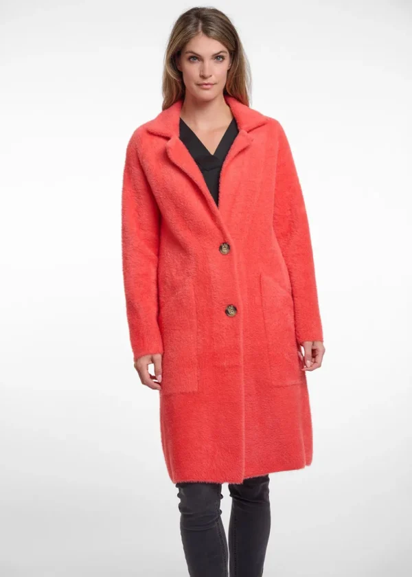 Rino & Pelle Kee Cardigan - Hot Coral | Coats & Jackets