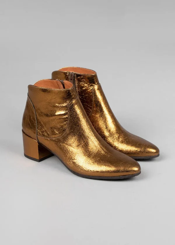 Esska Kiana Dark Gold Ankle Boot | Shoes