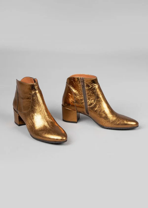 Esska Kiana Dark Gold Ankle Boot | Shoes