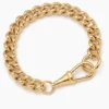 Tilly Sveaas Large Gold Curb Clipt Bracelet | Bracelets