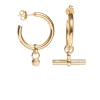 Tilly Sveaas Large Gold T-Bar Earrings | Earrings