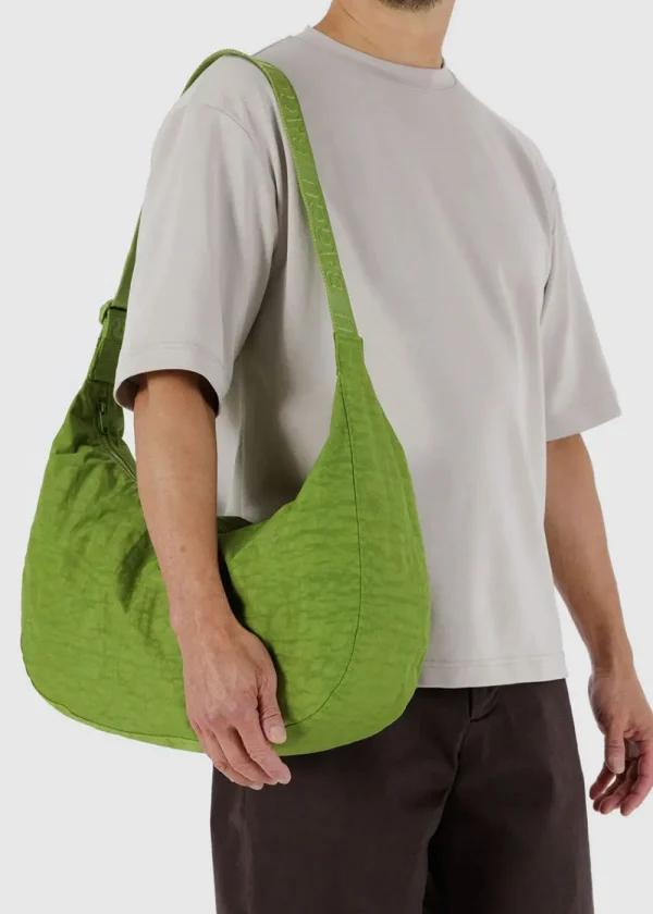 BAGGU Large Nylon Crescent Bag - Green Juice | Bags