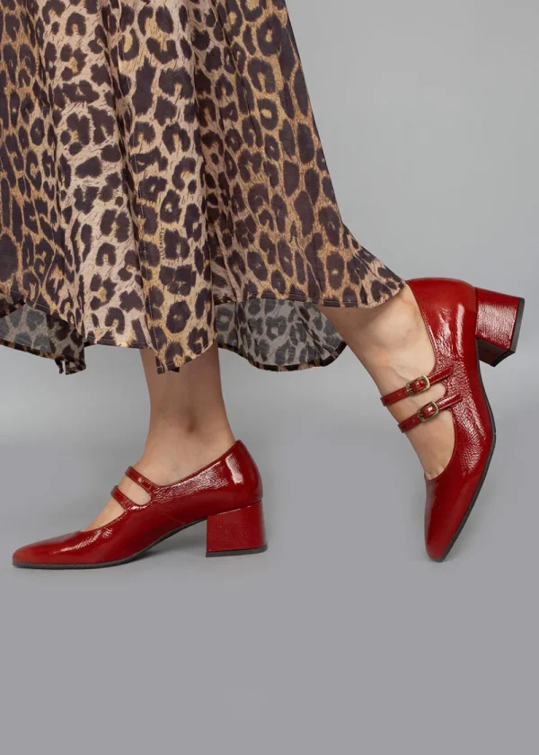 Esska Laura Brick Patent Heel Shoe | Shoes