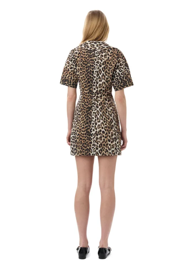 GANNI Leopard Printed Wrap Mini Dress | Dresses