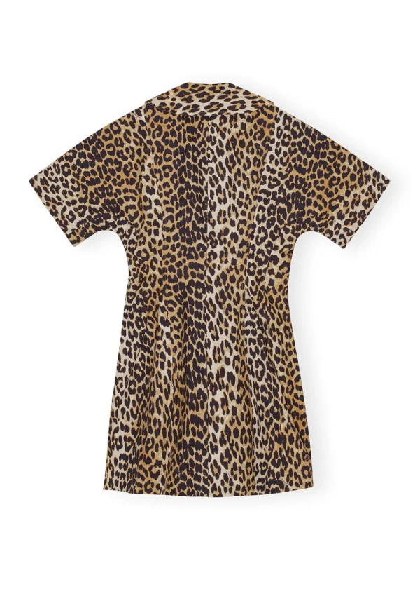 GANNI Leopard Printed Wrap Mini Dress | Dresses