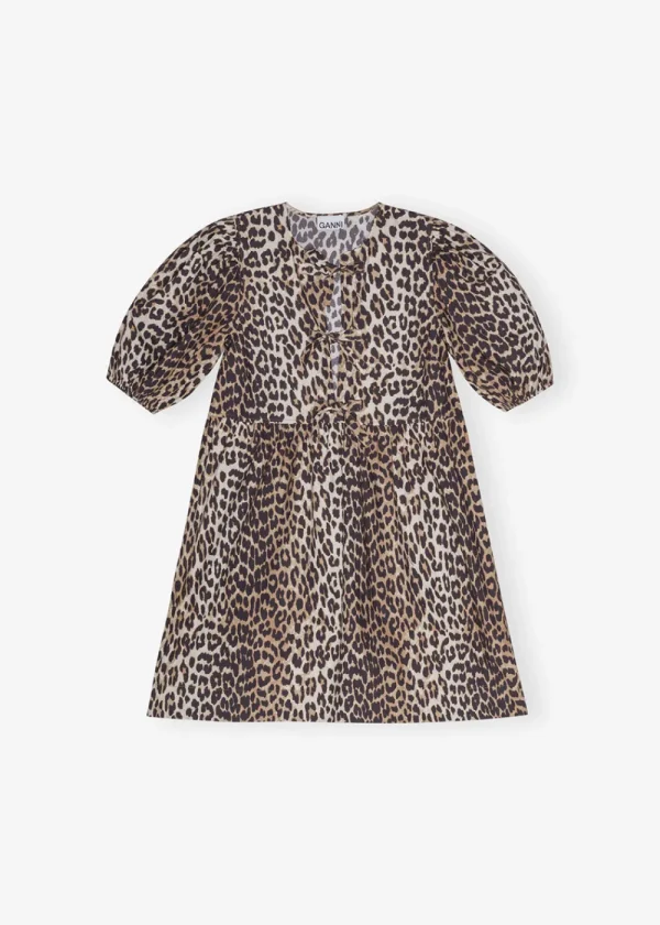 GANNI Leopard Tie String Mini Dress | Dresses