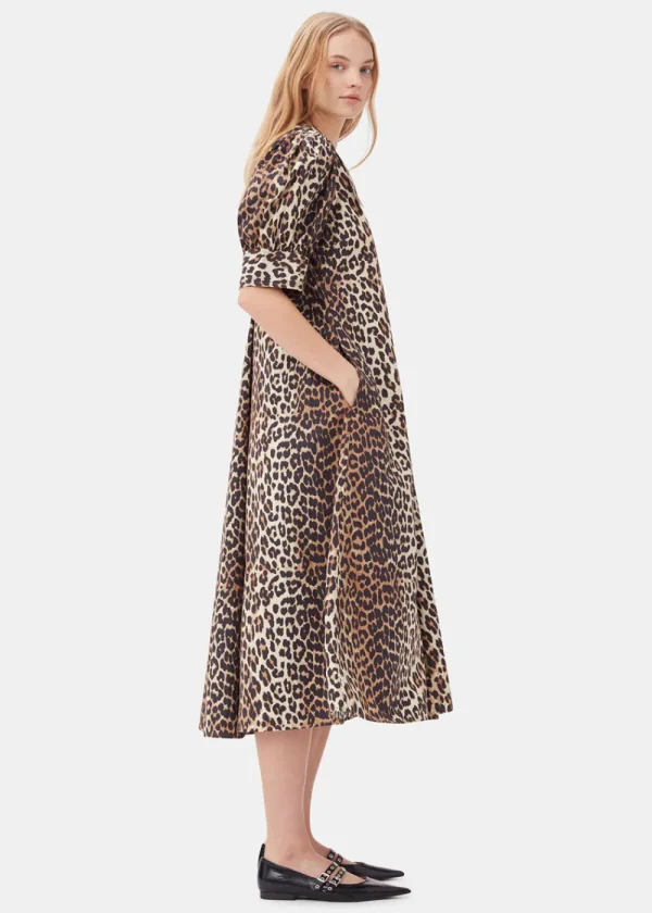 GANNI Leopard V-neck Maxi Dress | Dresses