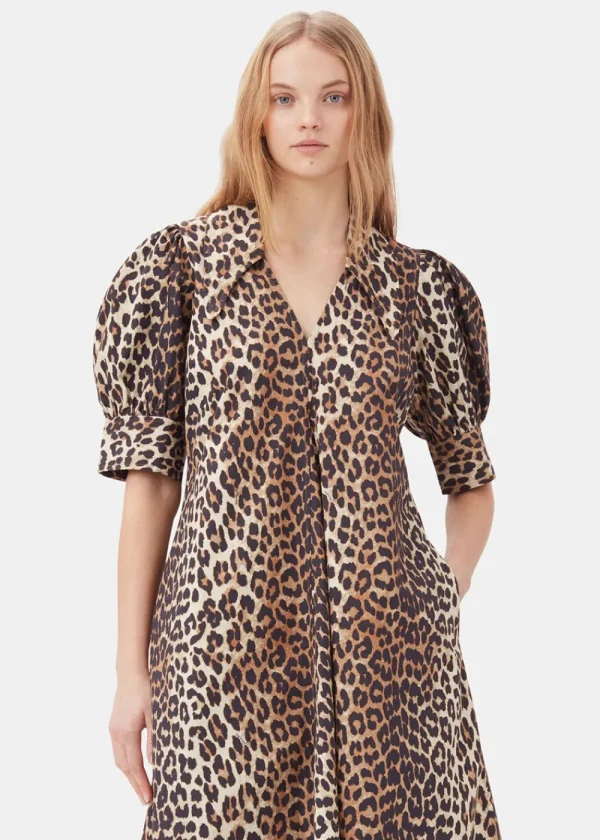 GANNI Leopard V-neck Maxi Dress | Dresses