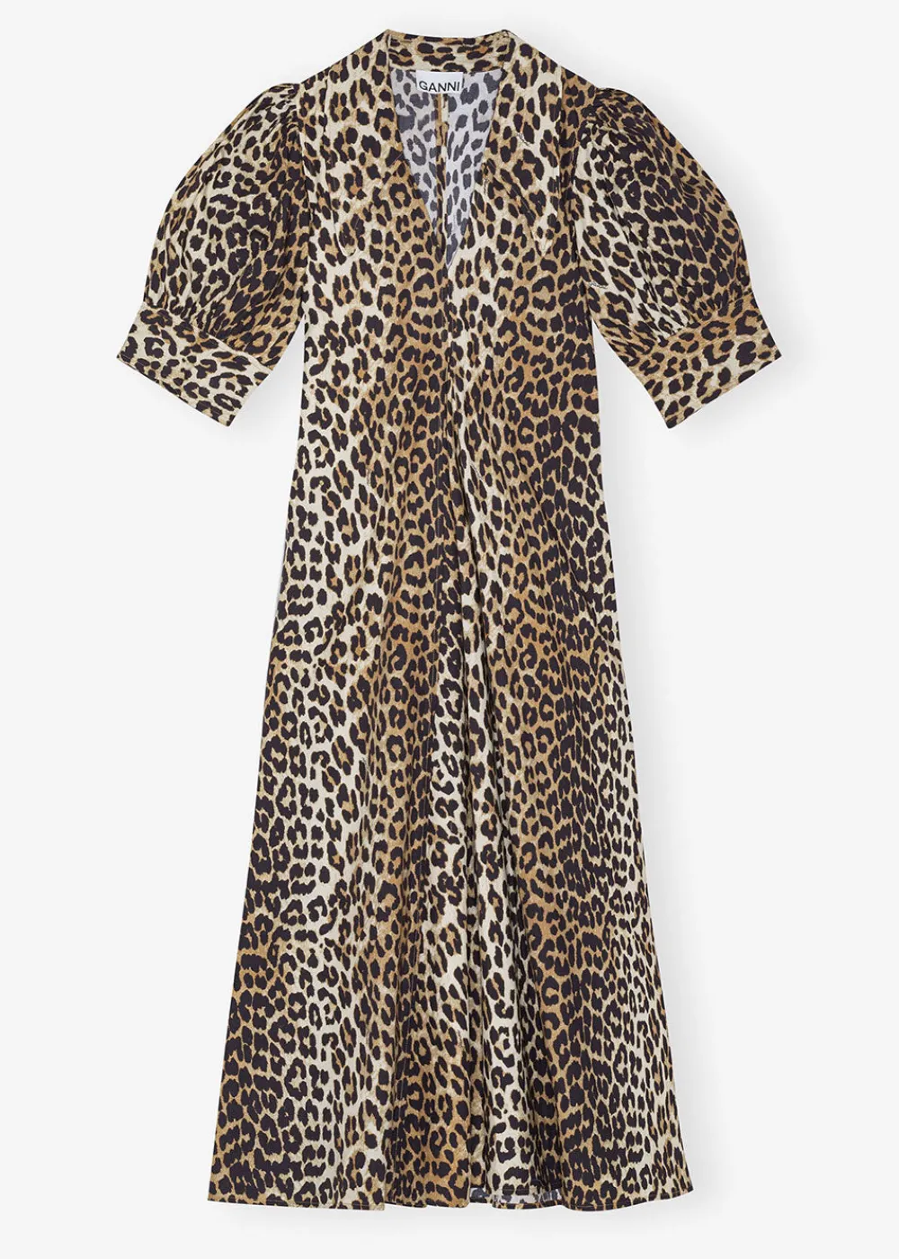 leopard_vneck_maxi_dress_5.webp GANNI Leopard V-neck Maxi Dress | Dresses
