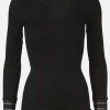 Rosemunde Long Sleeve T-Shirt with Lace - Black | Tops