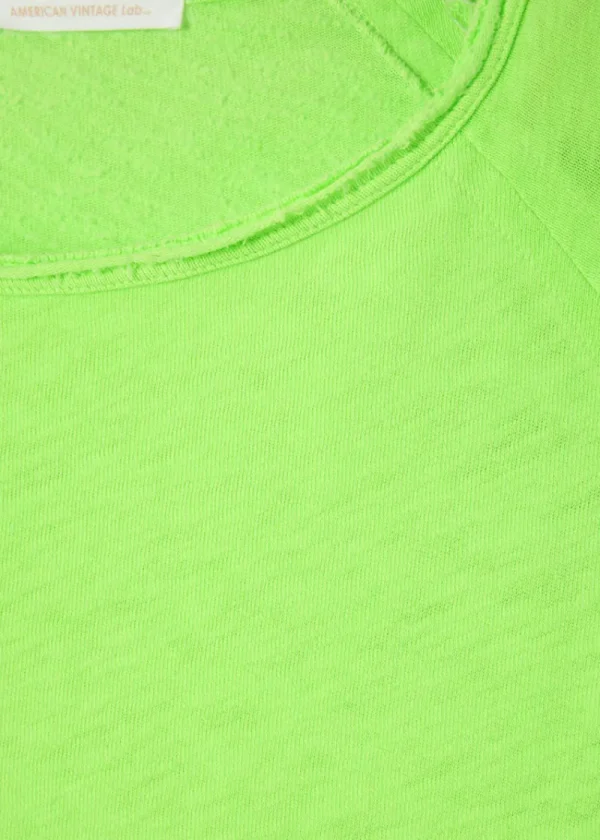 American Vintage Long-Sleeve Sonoma Boat Neck T-Shirt - Fluo Apple | Tops