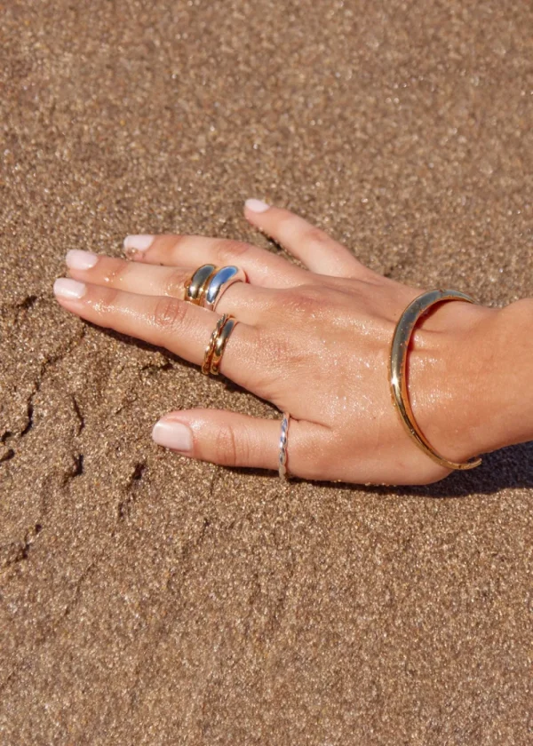 Orelia LUXE Domed Bangle - Gold | Bracelets
