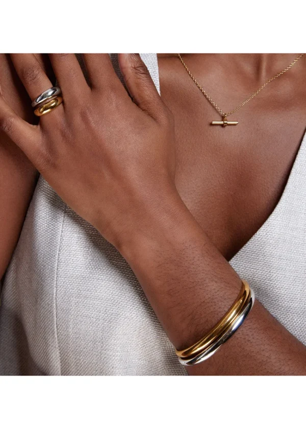Orelia LUXE Domed Bangle - Gold | Bracelets
