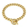 Orelia LUXE Flat Curb T-Bar Bracelet - Gold | Bracelets