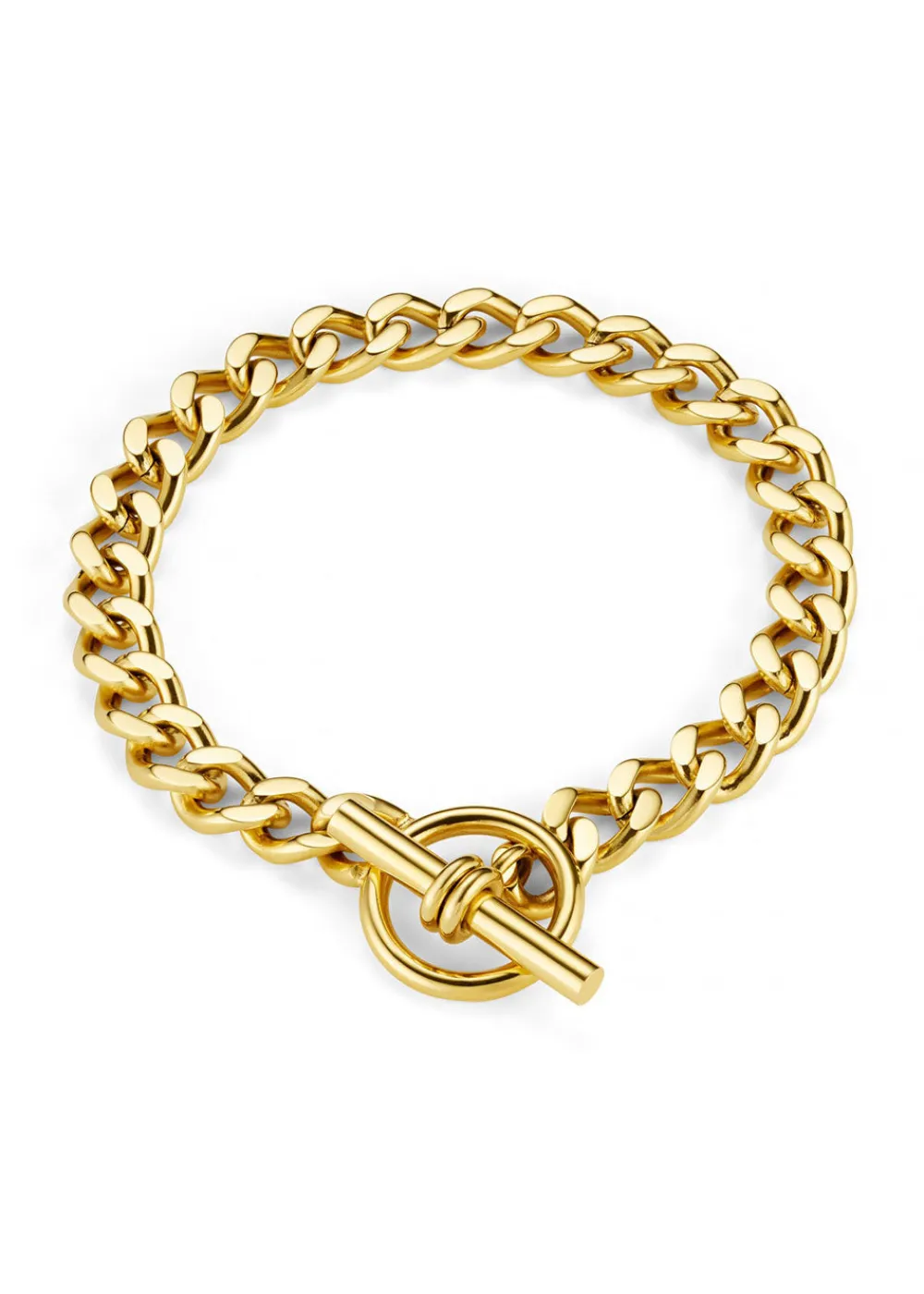 luxe_flat_curb_tbar_brace_0.webp Orelia LUXE Flat Curb T-Bar Bracelet - Gold | Bracelets