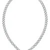 Orelia LUXE Flat Curb T-Bar Necklace - Silver | Necklaces