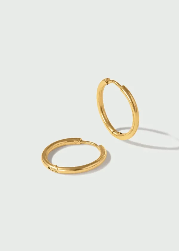 Orelia LUXE Mid-Size Hoop Earrings - Gold | Earrings