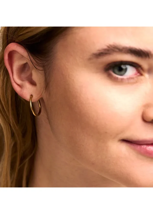 Orelia LUXE Mid-Size Hoop Earrings - Gold | Earrings