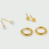 Orelia Luxe Pearl Stud & Hoop Earring 3 Pack | Earrings