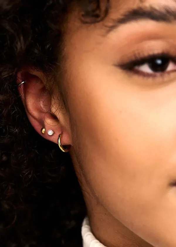Orelia Luxe Pearl Stud & Hoop Earring 3 Pack | Earrings