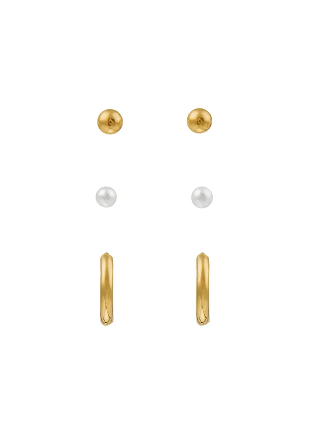 luxe_pearl_stud_amp_hoop__3.webp Orelia Luxe Pearl Stud & Hoop Earring 3 Pack | Earrings