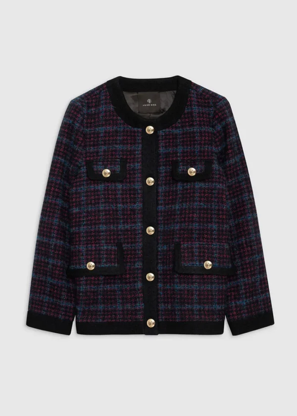 Anine Bing Lydia Tweed Jacket | Blazers