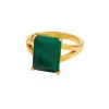 Orelia Malachite Claw Set Ring | Rings