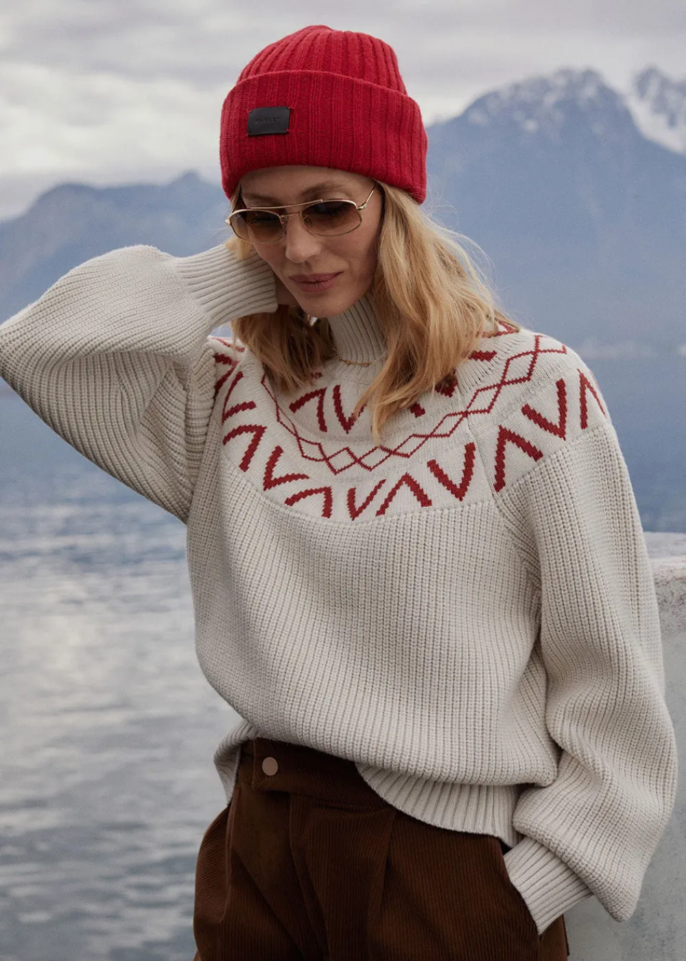 marcie_fair_isle_yoke_kni_3.webp Varley Marcie Fair Isle Yoke Knit - Silver | Knitwear