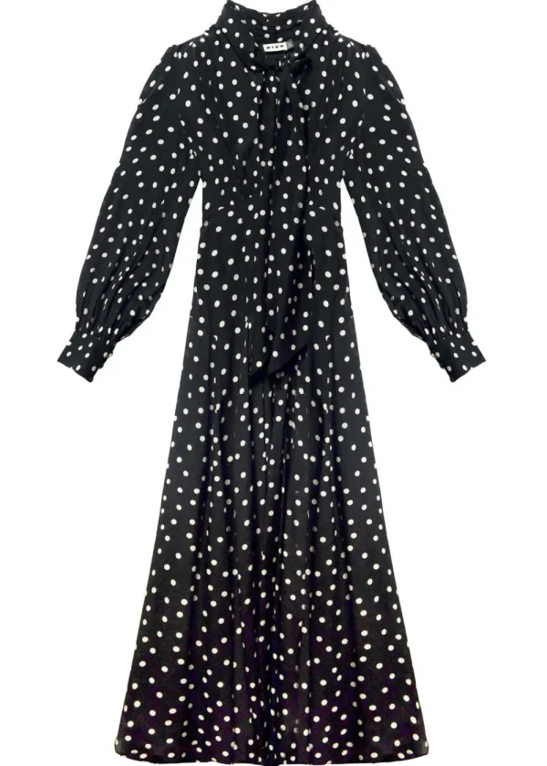 Rixo Marigold Dress - Bohemia Spot Deep Navy | Dresses