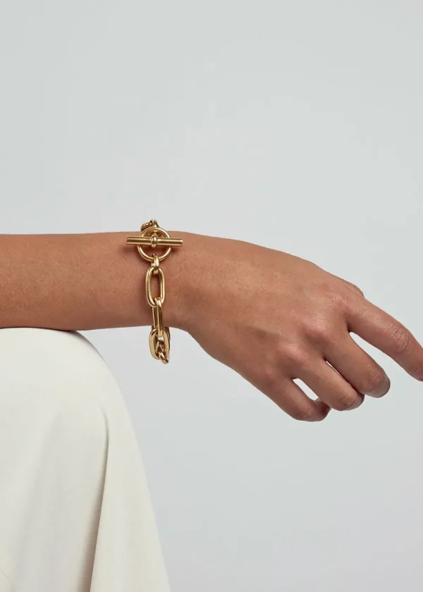 Tilly Sveaas Medium Gold Oval Linked Bracelet | Bracelets