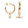 Tilly Sveaas Medium Gold T-Bar Earrings | Earrings
