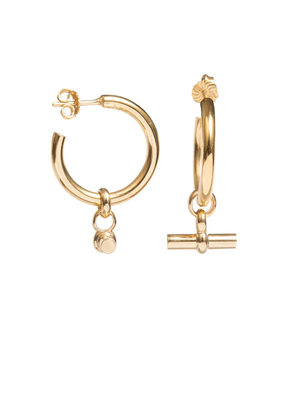 medium_gold_tbar_earrings_0.webp Tilly Sveaas Medium Gold T-Bar Earrings | Earrings