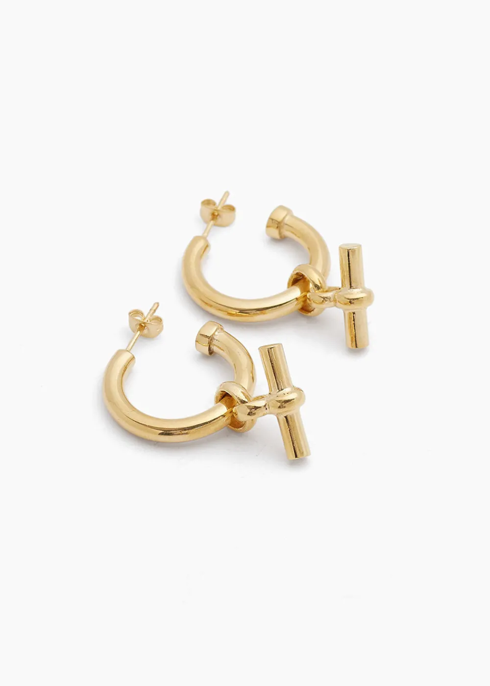 medium_gold_tbar_earrings_3.webp Tilly Sveaas Medium Gold T-Bar Earrings | Earrings
