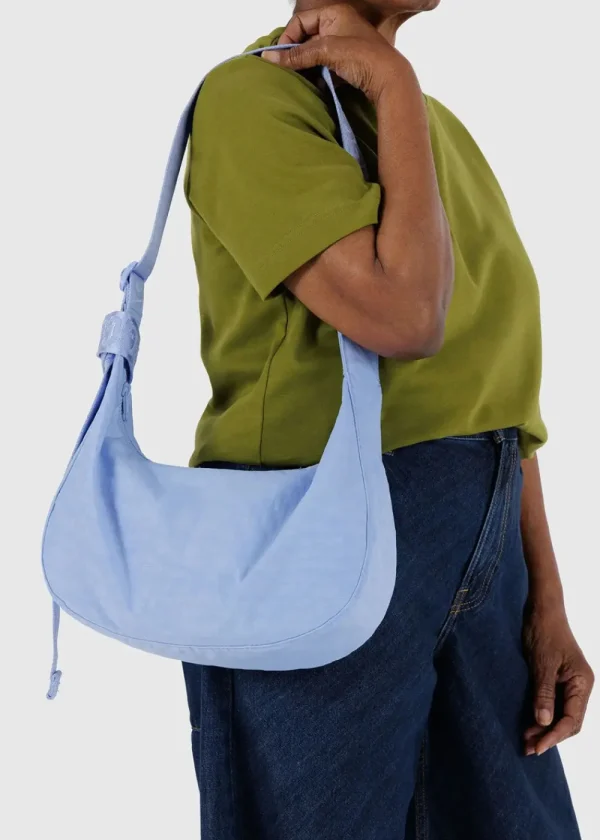 BAGGU Medium Nylon Crescent Bag - French Blue | Bags