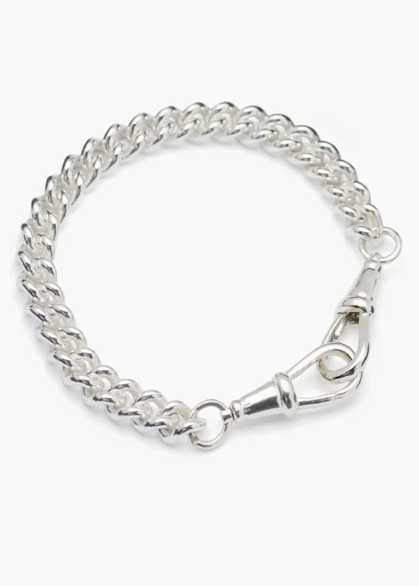 Tilly Sveaas Medium Silver Curb Clipt Bracelet | Bracelets