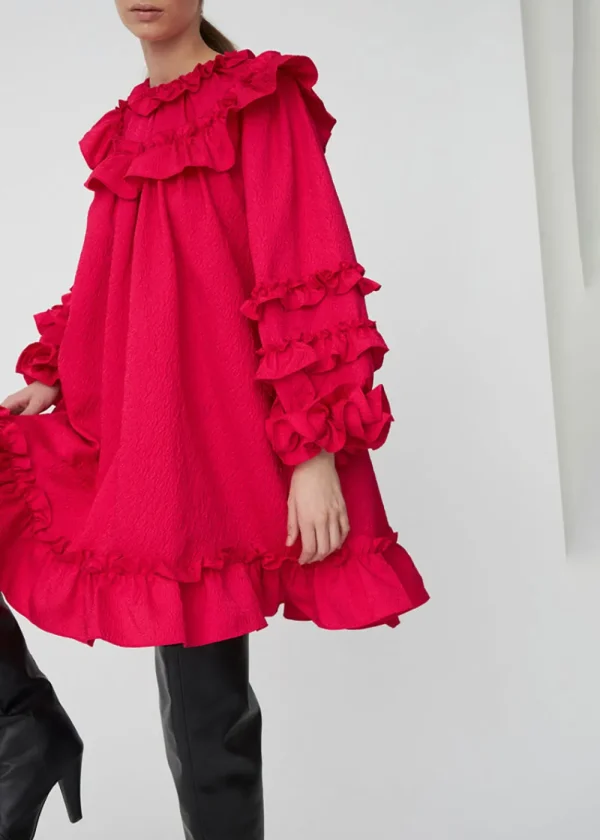 Stella Nova Mini Frill Dress - Wild Cherry | Dresses