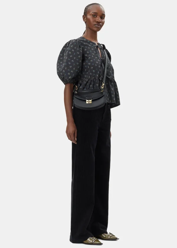 GANNI Mini Top Handle Apo-G Bag - Black | Bags