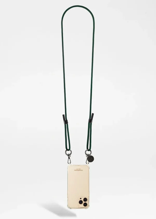 La Coque Francaise Naé Cord Phone Strap - Green | Phone Accs
