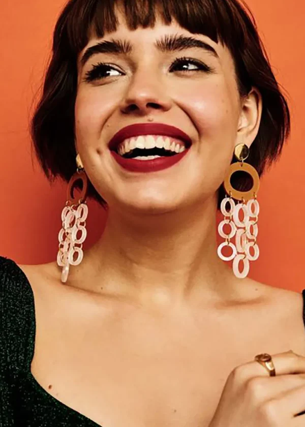 Toolally Oh What a Night Earrings - Gold & Mother of Pearl | Earrings