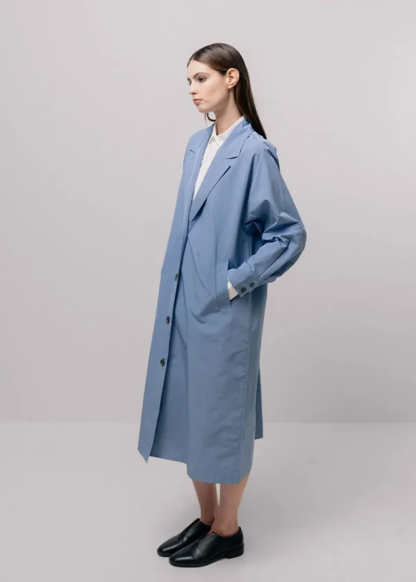 Emin and Paul Oversized Trench Coat - Sky | Coats & Jackets